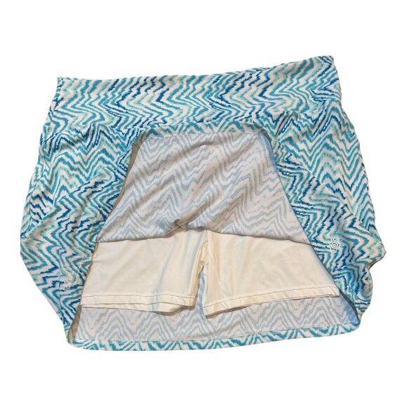 UV Skinz Blue & Green Pull On UPF 50+Athletic & Swim Skort Pocket Women's 3XL - Picture 4 of 10